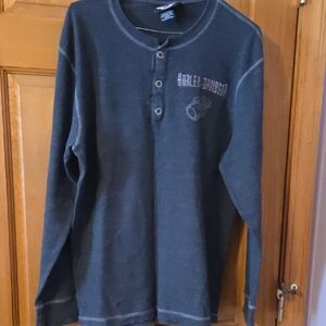Harley-Davidson Charcoal Henley Shirt
